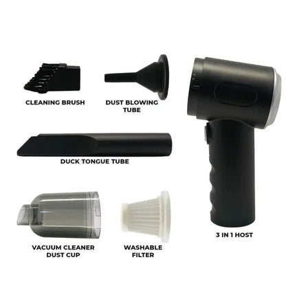 3-In-1 Portable Wireless Vacuum Cleaner– Handheld, Powerful Suction For Car, Home, Office & Everyday Quick Cleaning
