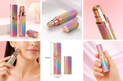 Flawless 2 In 1 Eyebrow Trimmer Multi Attractive Color With USB Charging Cable And Cleaning Brush
